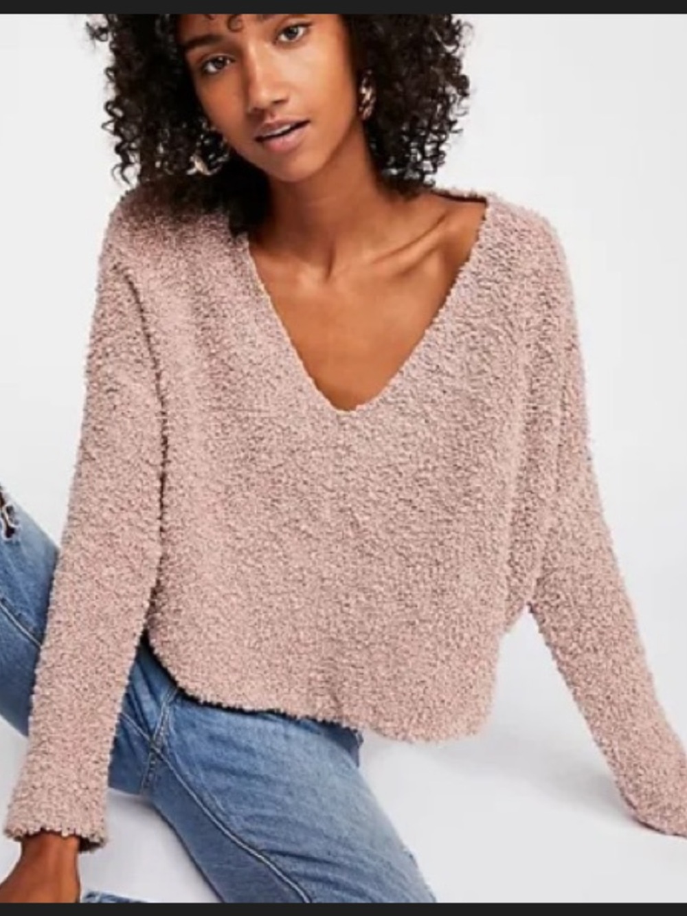 Free People Popcorn Sweater Lavender